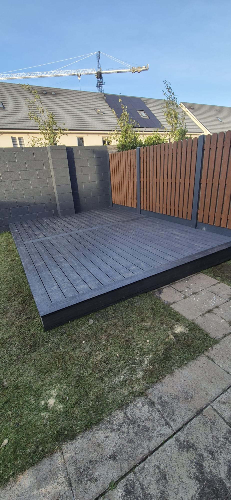 Finished garden deck